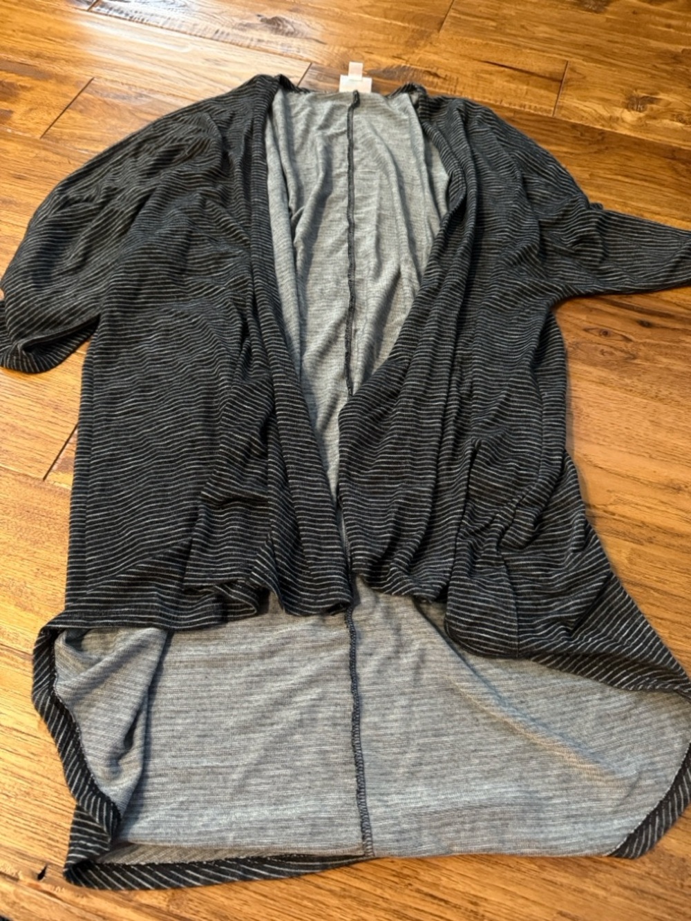 LuLaRoe Gray Striped Knit Top